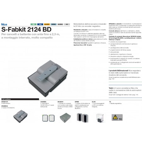 Kit S-Fab SFab 2124 BD encodeur portails battants NICE SFAB2124BDKCE 24v