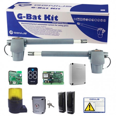 GENIUS FAAC Kit d'automatisation portail battant G-BAT 300 51701271 GFLASH 230V