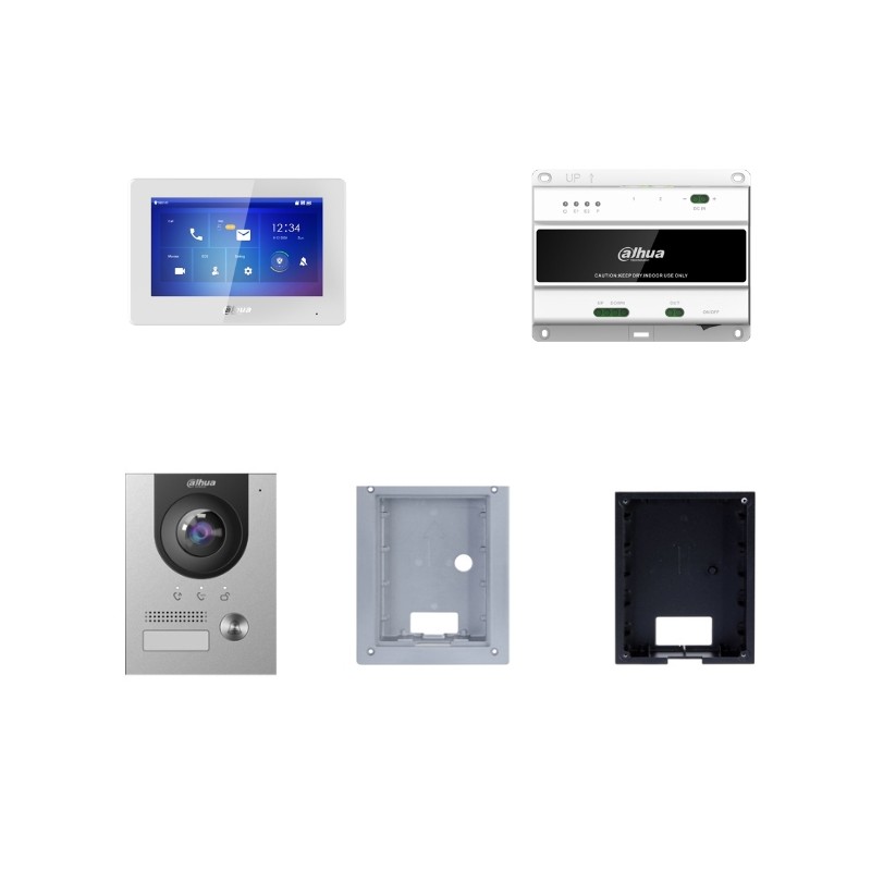 Kit d'interphone vidéo IP unifamilial à deux...