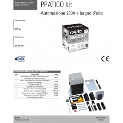 FAAC 746 PRATICO KIT 600kg 230v 10564944 Automatización... 2