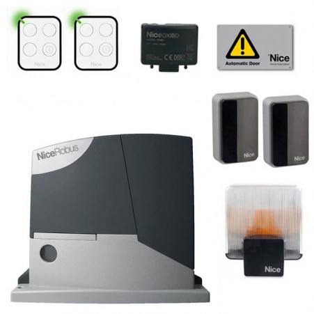Kit Automatización Para Puertas Correderas Hasta 400 Kg 24v NICE Robus RB400BDKCE