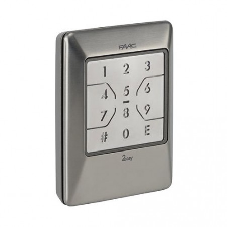 Teclado Numérico Radio Inalámbrico 868 Mhz FAAC XKP W 868 Acero INOX 404038