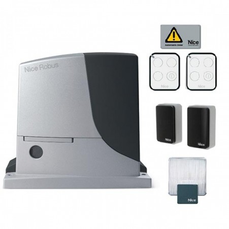 kit Automatización para puertas correderas de hasta 1000kg 24v NICE Robus RB1000BDKCE