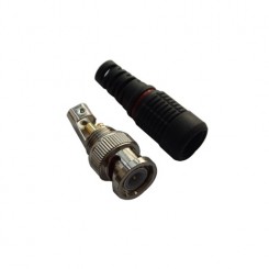 Connettore Bnc A Vite Maschio Con Cover Plastica Per Rg59...