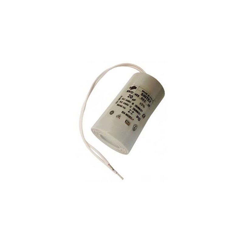 Condensateur 20Mf 400Vac Câbles 200Mm sans Tang...