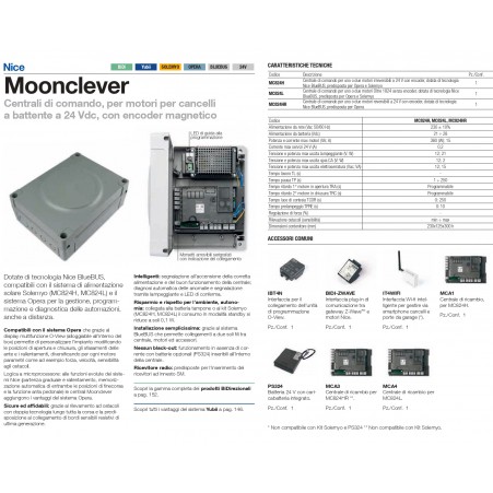 Centrale Scheda Quadro Di Comando Due 2 Motori 24v Vcc Originale NICE MC824H