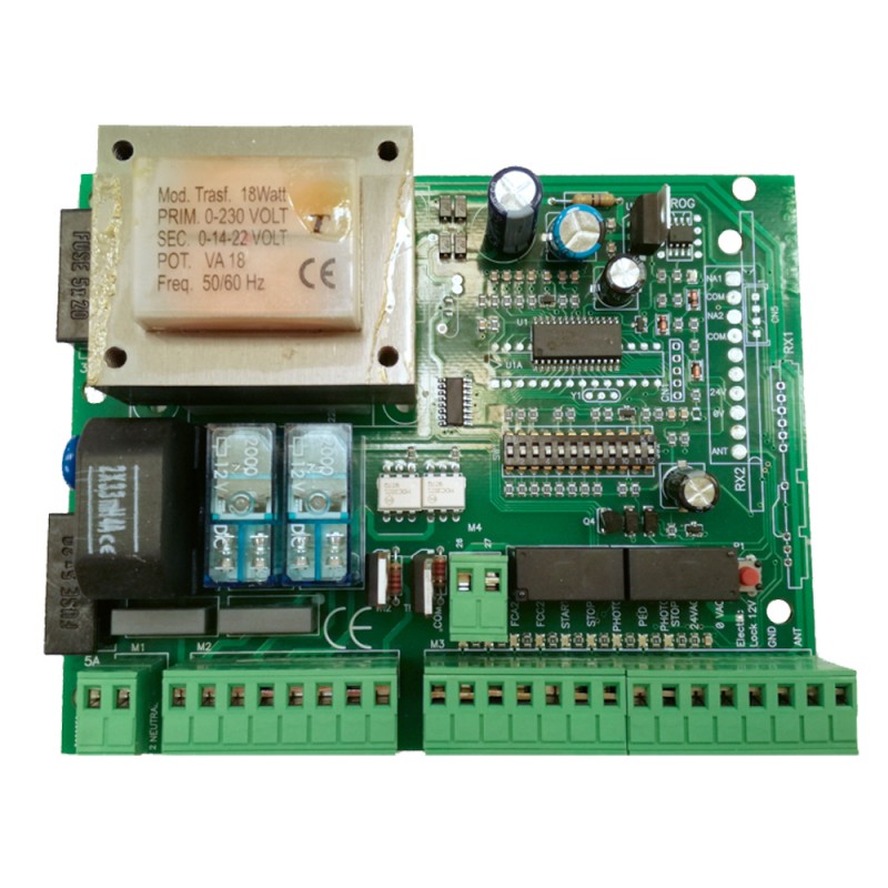 Unidad de control Central Tarjeta Cuadro 230v 220v Para 1 - 2 Motores Lutec AUTUN2