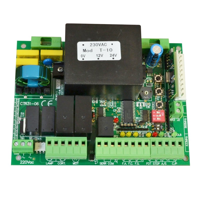 Panneau de commande pour portail coulissant 230Vac 230v LEB CTR310SC