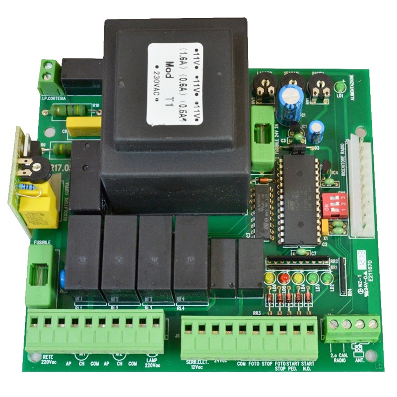 Panneau de commande 230Vac 230v pour portail battant LEB CTR17